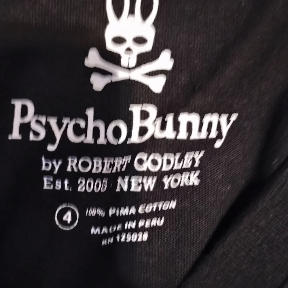 Psycho Bunny Black Skull and Crossbones Graphic Tee - Picture 3 of 6